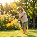 Garden Cricket Bat in Fluro Yellow for family use