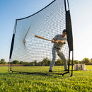 Custom baseball nets made from HDPP material in black