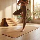 Cork Yoga Mat with Natural Rubber Base for Yoga and Pilates