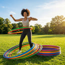 Colourful hula hoops made of high-density plastic for kids