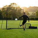 Large football rebound net with galvanised steel frame for training