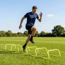 Fluorescent yellow training hurdles for sports and fitness