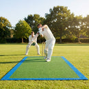 Premium cricket matting with blue surround for indoor and outdoor use