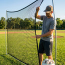 Heavy-duty baseball netting panels for indoor and outdoor use