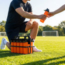 Set of 10 hygiene water bottles with non-contact nozzles and foldable carrier