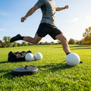 Football return trainer with elastic cord for skill development