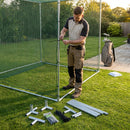 Golf Cage Replacement Parts including steel tubes and netting