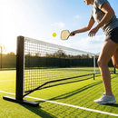 Freestanding aluminium pickleball posts with wheels