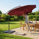 Cantilever garden parasol with 3m UV30+ canopy and steel frame