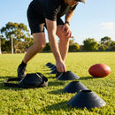 Colourful training marker cones for sports fields
