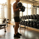 Urethane dumbbells with steel core, ideal for gyms