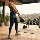 Cast iron kettlebell in various sizes and colours for gym workouts