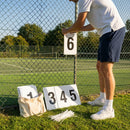 A4 PVC number plates for sports pitches and courts