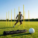 Aussie Rules Slalom Poles in fluorescent yellow for training