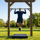 Adjustable doorway pull up bar for home gym exercises
