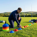 Rugby Training Marker Cones in multiple colours with cone stand