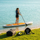 Inflatable paddle board with PVC and EVA deck for flat water and small waves
