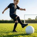 Football socks in various sizes made from a durable polyester blend