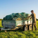 Ultra heavy duty trailer nets for secure cargo transport