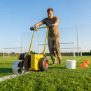 Wheel Transfer Line Marker for sports pitches in yellow steel