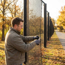 Black anti-litter netting made from HDPP twine for building sites