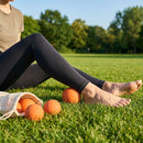 Solid rubber massage ball in various colours for muscle relief