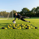 Goalkeeper ball deflector for indoor and outdoor training