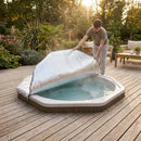 Grey Hot Tub Thermal Insulation Cover with enhanced PE layers