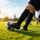 Pre-cut football socks in various sizes and colours for enhanced comfort
