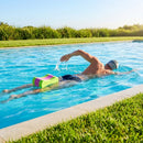 Swimming pull buoy in vibrant Green/Pink and Blue/Yellow, high-density EVA foam