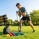 Multi-colour resistance bands made from natural latex for gym and home use