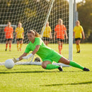 Women's Goalkeeper Kit with shirt, shorts, and knee-high socks