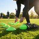 Vibrant flat disc markers for sports training