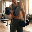 Urethane dumbbells with steel core, ideal for gyms