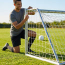 8 x 4 Football Goal Nets in White HDPE for Clubs and Schools