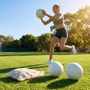 Match netball featuring hand-stitched latex bladder