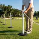 Freestanding Plastic Post & Chain Barrier Set for crowd control