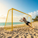 Beach soccer goal freestanding, 5.5m x 2.2m, yellow aluminium