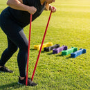 Multi-colour resistance bands made from natural latex for gym and home use