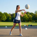 Match netball featuring hand-stitched latex bladder