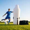 Inflatable football mannequins available in multiple sizes for training use