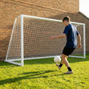 Aluminium football goal with folding mechanism
