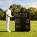 Electronic cricket scoreboard with bright LED display