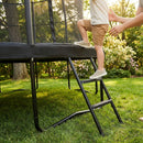 Weatherproof trampoline access ladder with anti-slip steps