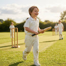Kids cricket whites apparel in polyester, available in various sizes