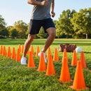 Vibrant training marker cones in fluro colours for sports drills