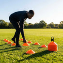 Multi-coloured basketball training marker cones