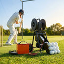Cricket Bowling Machine with adjustable speed and steel frame