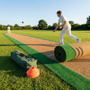 4m wide cricket matting with brown wicket and green surround
