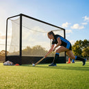 Aluminium hockey goal with reinforced frame for professional use
